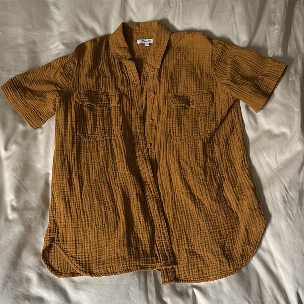 Madewell Lightspun Cotton Gauze Short sleeve Shirt S - Picture 4 of 6